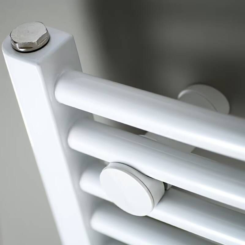 HSK Handdoekradiator Line Round| 60x121.5 cm | CV en of electrische werking | Wit