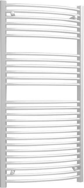 HSK Handdoekradiator Line Round| 60x121.5 cm | CV en of electrische werking | Wit