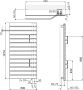 HSK Handdoekradiator Yenga | 60x121.4 cm | CV en of electrische werking | Grafiet-zwart - Thumbnail 3