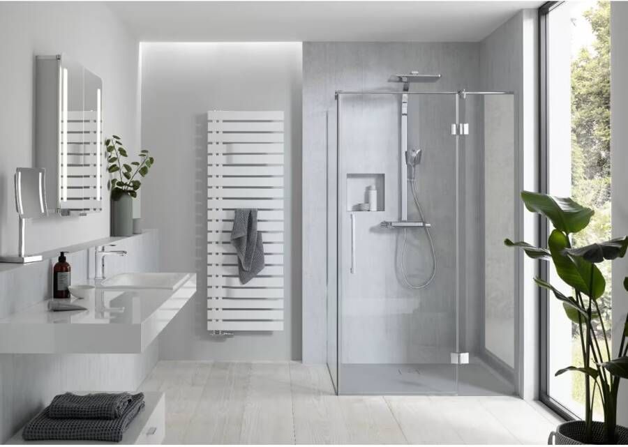 HSK Handdoekradiator Yenga | 60x174.2 cm | CV en of electrische werking | Wit