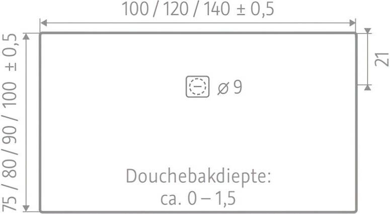 HSK Douchebak | 100x120 cm | Marmer-Polymeer | Incl.Afvoer en verstelbare poten | Rechthoek | Grijs