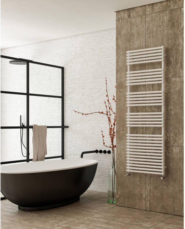 Instamat Badkamerradiator serie Bologna 116 x 60 cm incl. bevestigingsset wit