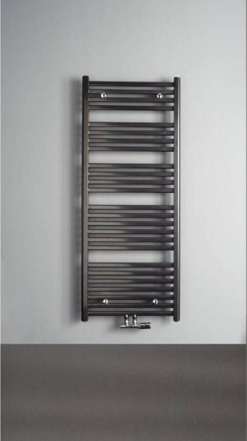 Instamat Badkamerradiator serie Calda 126.4 x 45 cm incl. bevestigingsset antraciet metallic