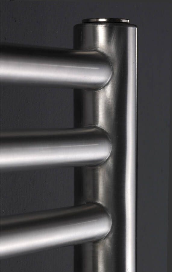 Instamat Badkamerradiator serie Inox Straight 121 x 50.5 cm incl. bevestigingsset geborsteld rvs look