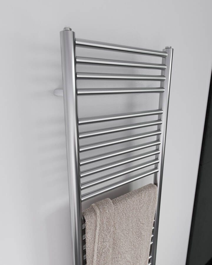 Instamat Badkamerradiator serie Inox Straight 149 x 60.5 cm incl. bevestigingsset gepolijst rvs look