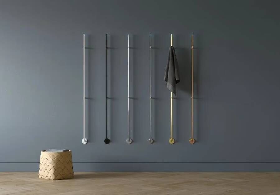 Instamat Elektrische handdoekradiator serie Arc 170 cm 34W geborsteld soft wit