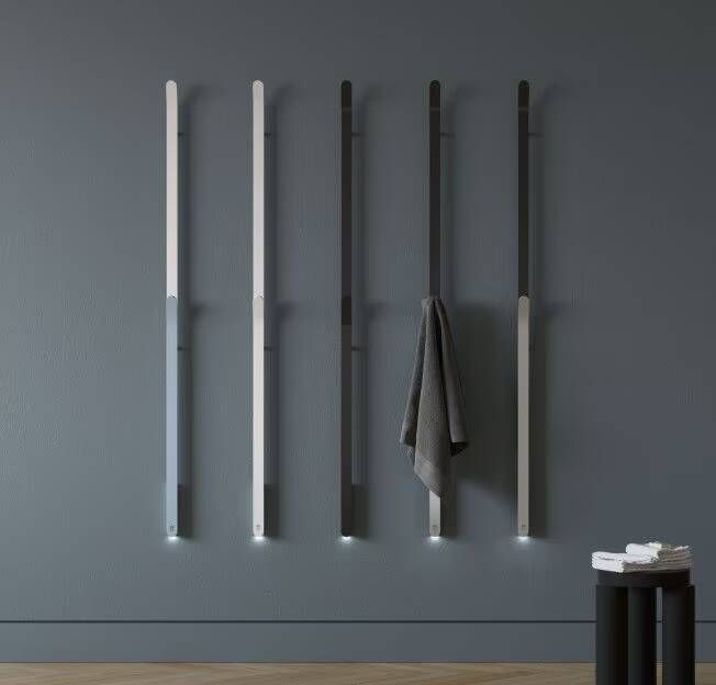 Instamat Elektrische handdoekradiator serie Arc 170 cm 34W geborsteld soft wit
