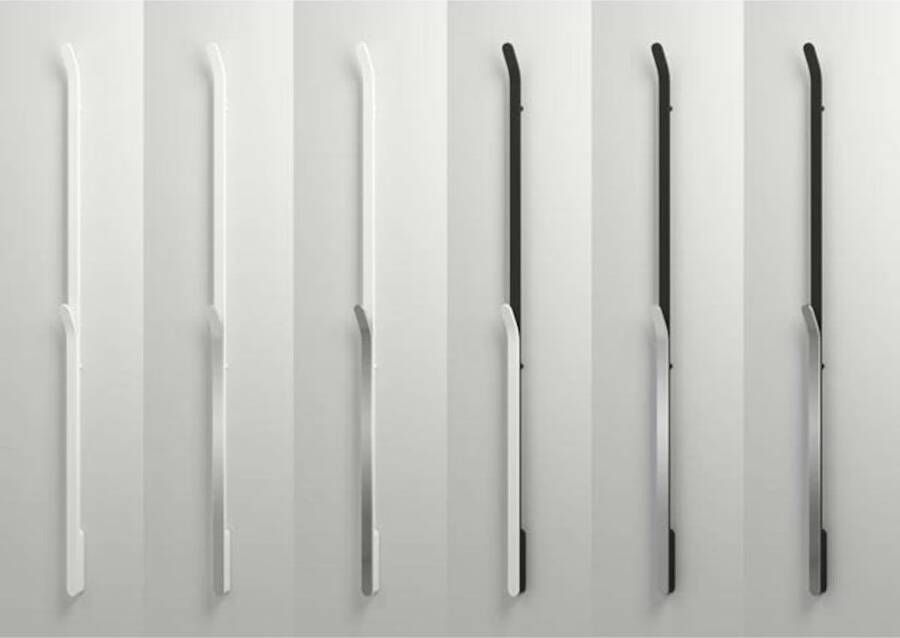 Instamat Elektrische handdoekradiator serie Arc 170 cm 34W soft wit soft zwart