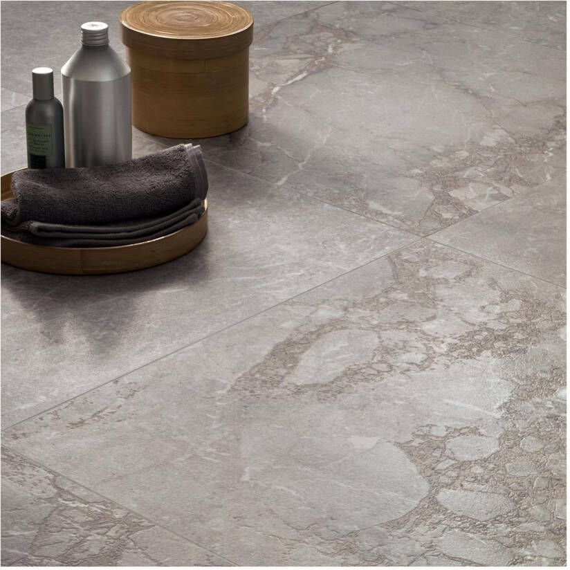 Edimax Astor Golden Age Vloer- en wandtegel | 60x60 cm | Gerectificeerd | Marmerlook | Mat Grijs