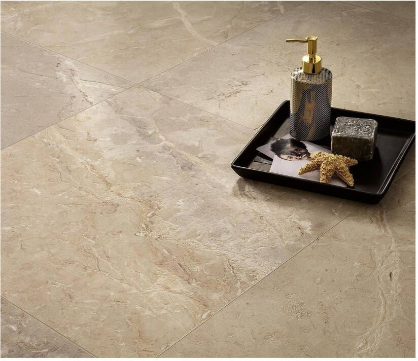 Edimax Astor Golden Age Vloer- en wandtegel | 80x80 cm | Gerectificeerd | Marmerlook | Mat Beige