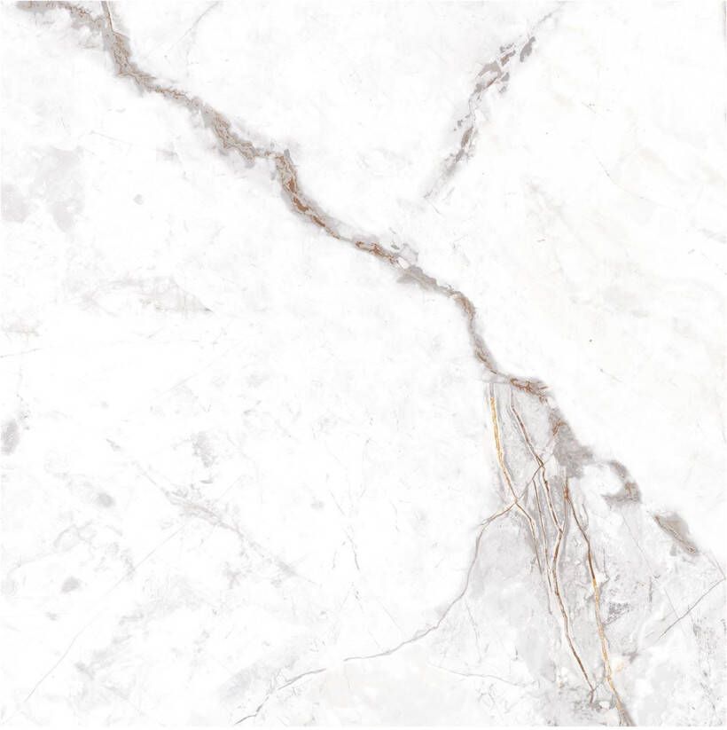 Edimax Astor Golden Age Vloer- en wandtegel | 60x60 cm | Gerectificeerd | Marmerlook | Mat Wit
