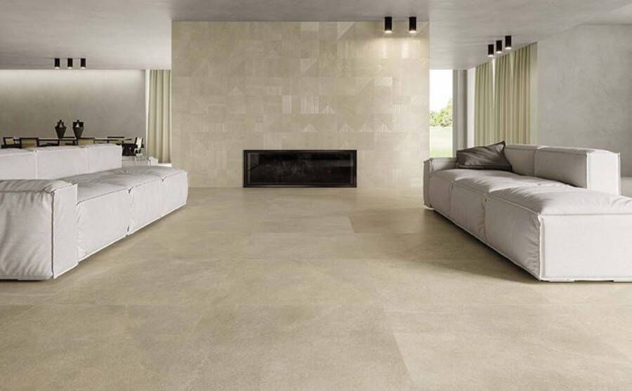 Fap Ceramiche Nux Beige vloertegel beton look 90x90 cm beige mat