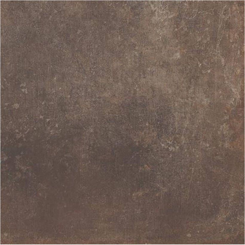 Herberia Ceramiche Oxid Vloer- en wandtegel | 90x90 cm | Gerectificeerd | Industrielelook | Mat Bruin