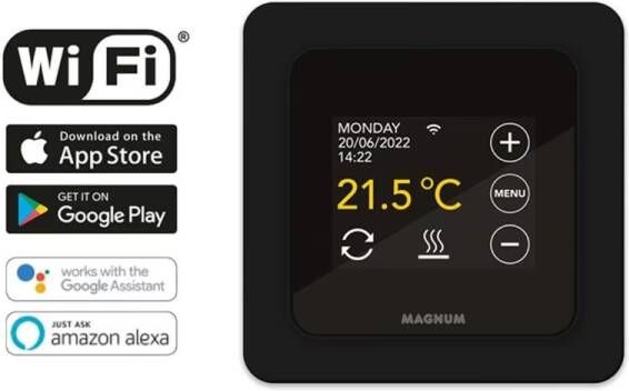 Magnum Remote | Zwart | Thermostaat | 5-40°C |230V | CE | WiFi