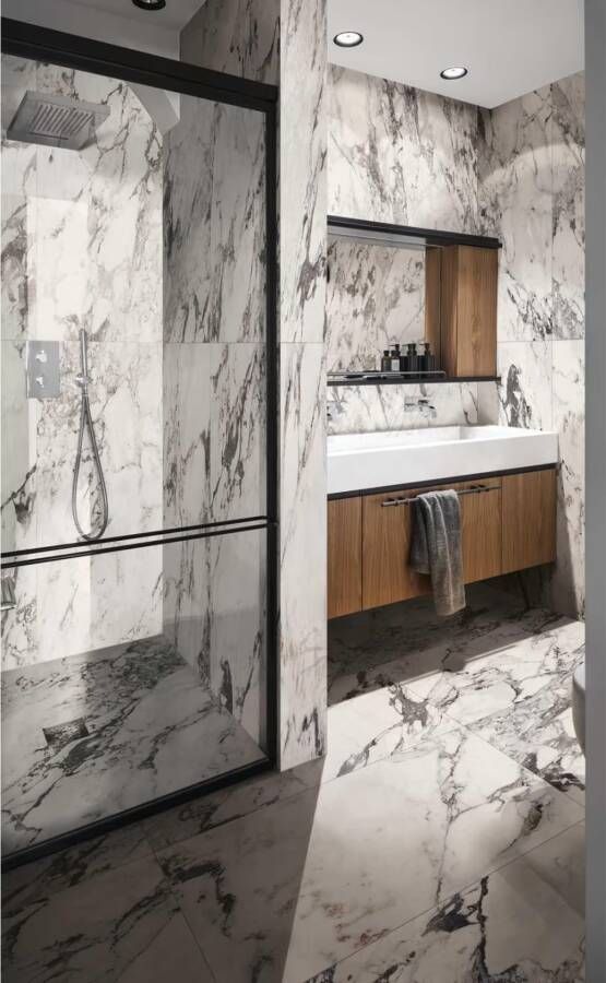 Marazzi italie Allmarble Vloertegel | 75x150 cm | Gerectificeerd | Marmerlook | Glans Grijs