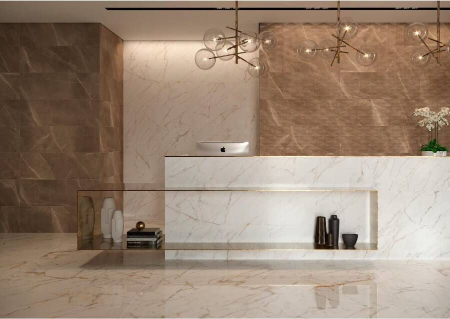 Marazzi italie Allmarble Vloertegel | 75x150 cm | Gerectificeerd | Marmerlook | Glans Grijs