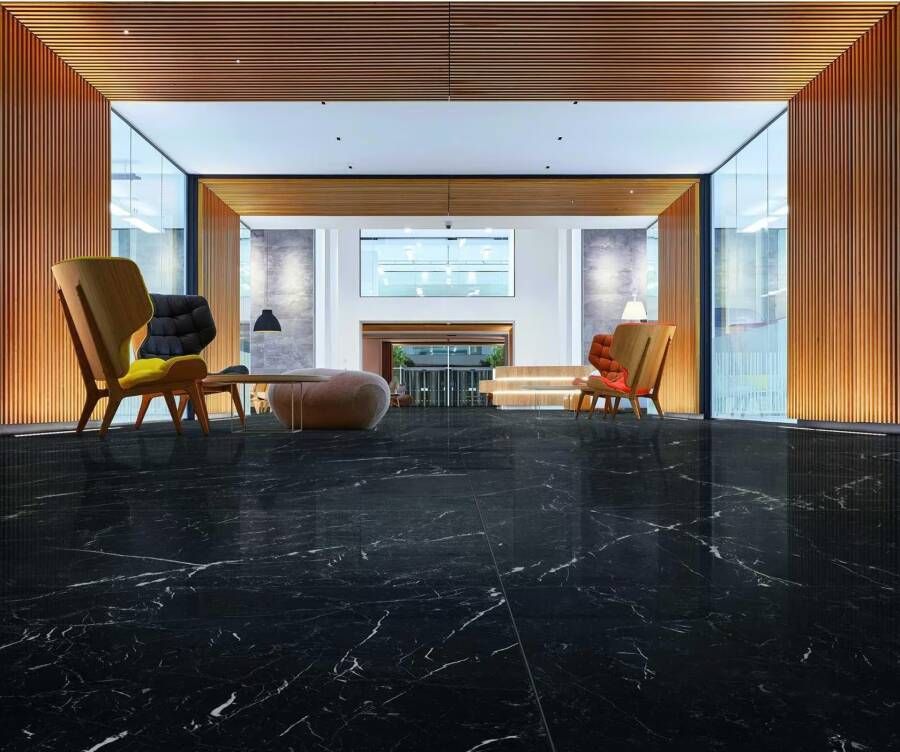 Marazzi italie Allmarble Vloertegel | 75x150 cm | Gerectificeerd | Marmerlook | Glans Zwart