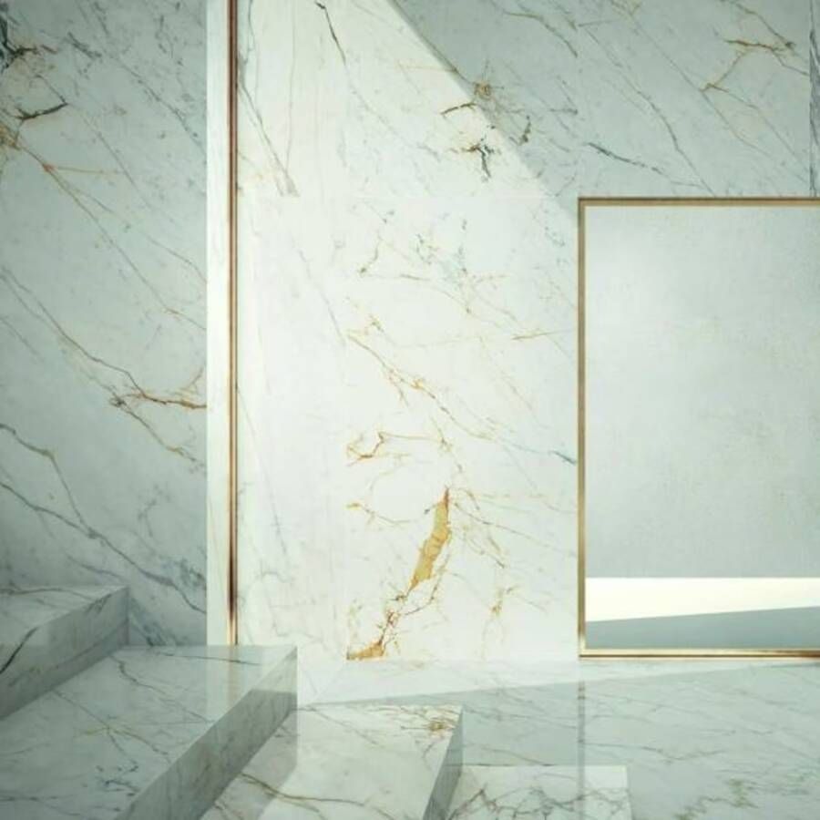 Marazzi italie Allmarble Vloertegel | 75x75 cm | Gerectificeerd | Marmerlook | Glans Wit