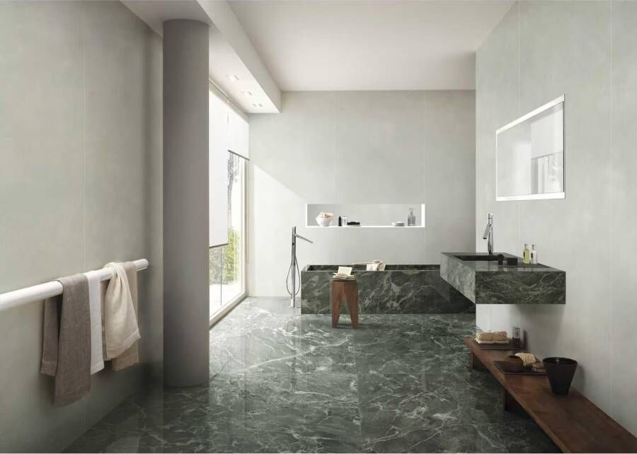 Marazzi italie Grandemarble Vloertegel | 160x320 cm | Gerectificeerd | Natuursteenlook | Glans Groen