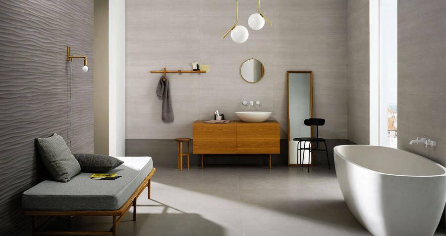 Marazzi italie Materika Wandtegel | 40x120 cm | Gerectificeerd | Mat Antraciet