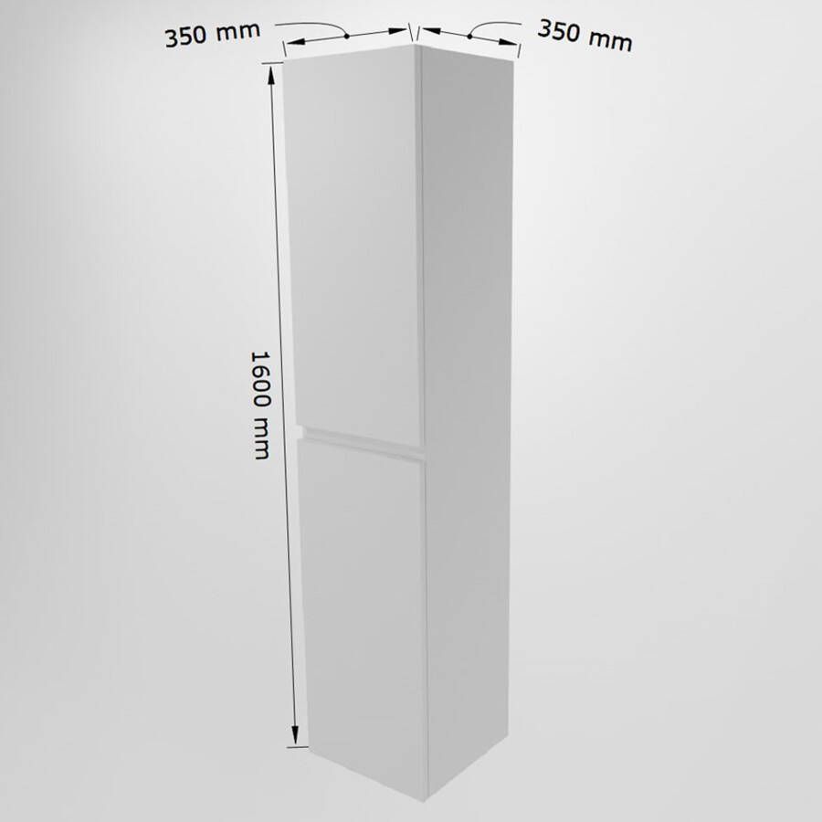 Mondiaz Aivy kolomkast softclose 160x35x35 cm greeploos 2 deuren talc