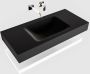 Mondiaz Alan badmeubel 100 cm solid suface planchet talc vrijhangend wastafel midden zonder kraangat wit - Thumbnail 4