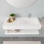 Mondiaz Alan badmeubel 100 cm solid suface planchet talc vrijhangend wastafel rechts 1 kraangat wit - Thumbnail 3