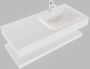 Mondiaz Alan badmeubel 100 cm solid suface planchet talc vrijhangend wastafel rechts 1 kraangat wit - Thumbnail 4
