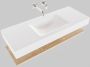 Mondiaz Alan badmeubel 120 cm planchet washed oak vrijhangend wastafel midden zonder kraangat wit - Thumbnail 4