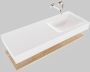 Mondiaz Alan badmeubel 120 cm planchet washed oak vrijhangend wastafel rechts zonder kraangat wit - Thumbnail 4