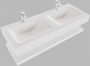 Mondiaz Alan badmeubel 120 cm solid suface planchet talc vrijhangend wastafel dubbel 2 kraangaten wit - Thumbnail 4