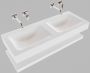 Mondiaz Alan badmeubel 120 cm solid suface planchet talc vrijhangend wastafel dubbel zonder kraangat wit - Thumbnail 4