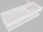 Mondiaz Alan badmeubel 120 cm solid suface planchet talc vrijhangend wastafel rechts 1 kraangat wit - Thumbnail 4