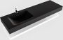 Mondiaz Alan badmeubel 150 cm solid suface planchet talc vrijhangend wastafel links 1 kraangat zwart - Thumbnail 4