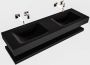 Mondiaz Alan badmeubel 150 cm solid suface planchet urban vrijhangend wastafel dubbel zonder kraangat wit - Thumbnail 4