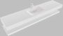 Mondiaz Alan badmeubel 200 cm solid suface planchet talc vrijhangend wastafel midden 1 kraangat wit - Thumbnail 4