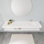 Mondiaz Alan badmeubel 200 cm solid suface planchet talc vrijhangend wastafel rechts 1 kraangat wit - Thumbnail 3