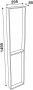 Mondiaz Wandnis Solid Surface Easy | In- en opbouw | 30x150x8 cm | 2 vakken | Army - Thumbnail 4