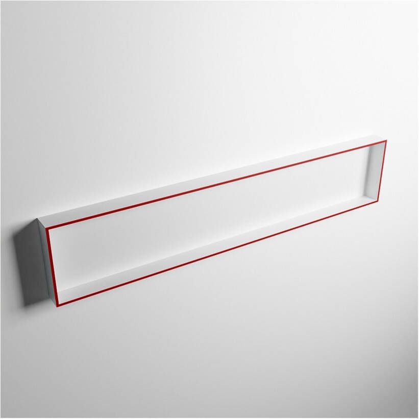Mondiaz Wandnis Solid Surface Easy | In- en opbouw | 150x30x8 cm | 1 vak | Fire Talc