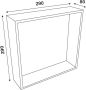 Mondiaz Wandnis Solid Surface Easy | In- en opbouw | 30x30x8 cm | 1 vak | Urban - Thumbnail 4