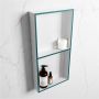 Mondiaz Wandnis Solid Surface Easy | In- en opbouw | 30x60x8 cm | 2 vakken | Smag Talc - Thumbnail 2