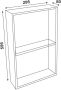 Mondiaz Wandnis Solid Surface Easy | In- en opbouw | 30x60x8 cm | 2 vakken | Smag Talc - Thumbnail 4