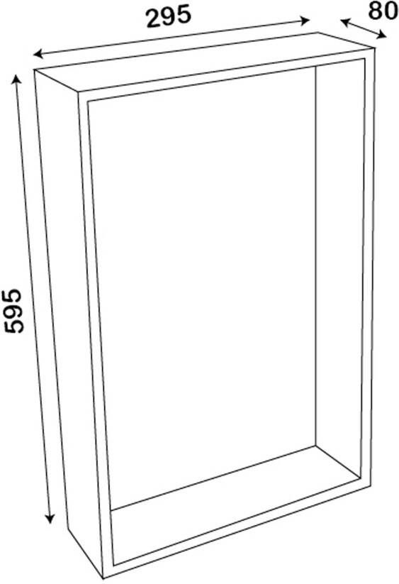 Mondiaz Wandnis Solid Surface Easy | In- en opbouw | 30x60x8 cm | 1 vak | Cale Talc
