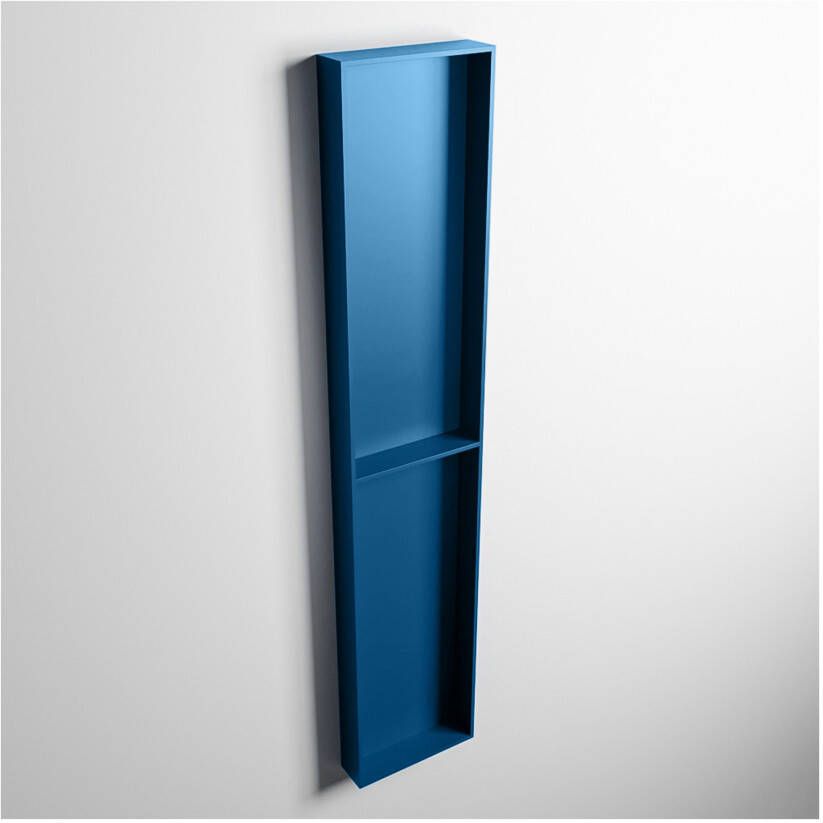 Mondiaz Wandnis Solid Surface Easy | In- en opbouw | 30x90x8 cm | 2 vakken | Jeans