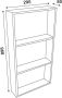 Mondiaz Wandnis Solid Surface Easy | In- en opbouw | 30x90x8 cm | 3 vakken | Fire - Thumbnail 4