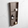 Mondiaz Wandnis Solid Surface Easy | In- en opbouw | 30x90x8 cm | 3 vakken | Smoke - Thumbnail 2