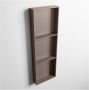Mondiaz Wandnis Solid Surface Easy | In- en opbouw | 30x90x8 cm | 3 vakken | Smoke - Thumbnail 3