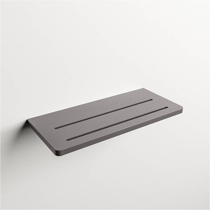 Mondiaz Planchet Easy | Wandmontage | 31x14x1.2 cm | Solid Surface | Rechthoek | Dark grey