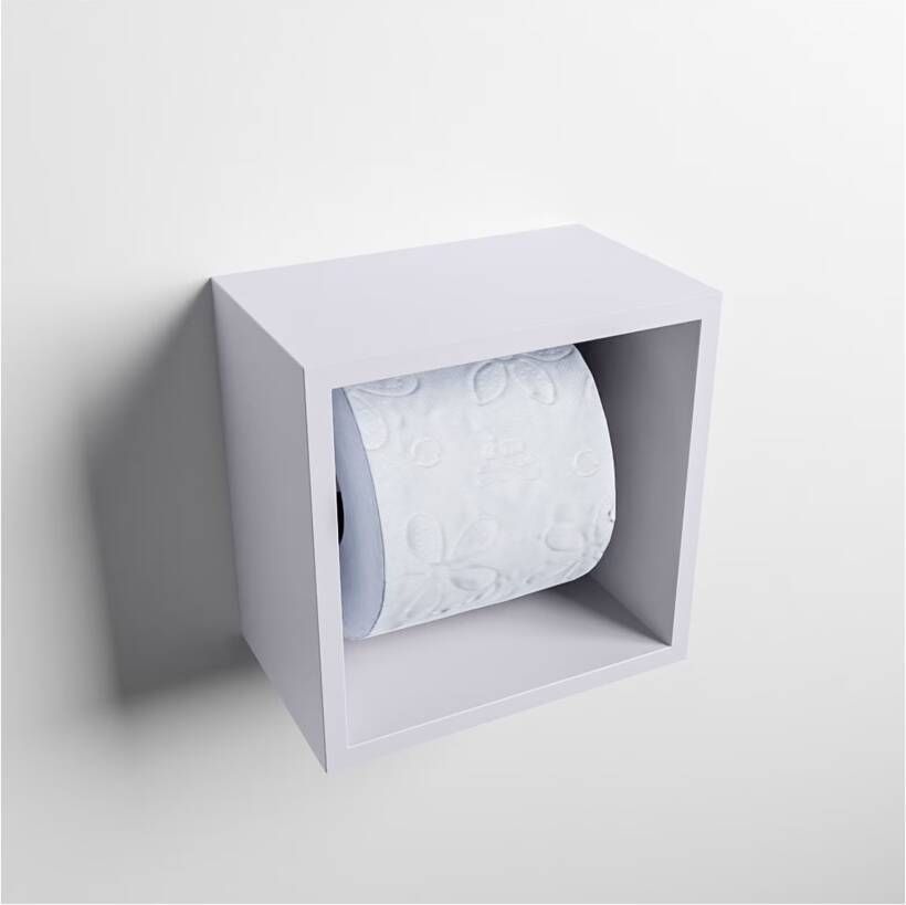 Mondiaz EASY Toiletrolhouder solid surface in- en opbouw 16x16 cm kleur Cale