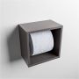 Mondiaz EASY Toiletrolhouder solid surface in- en opbouw 16x16 cm kleur Dark grey - Thumbnail 2